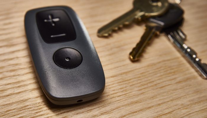 Interton: Hearing aid remote control with keychain